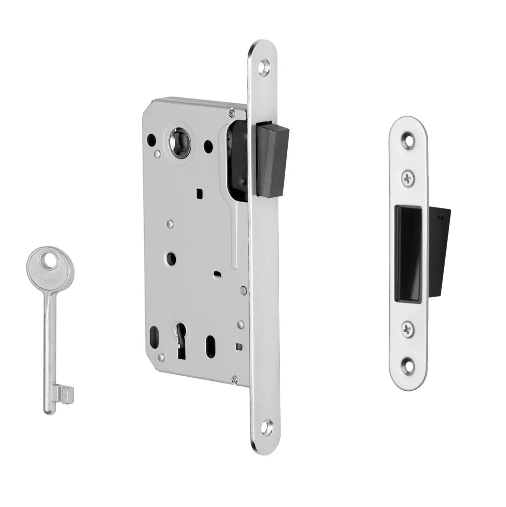 Magneetslot gepolijst chroom met bijpassende sluitplaat