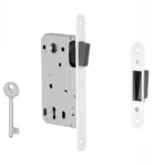 Magneetslot wit met bijpassende sluitpaat Sleutel