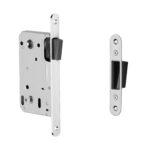 Magneetslot met bijpassende sluitplaat gepolijst nikkel WC