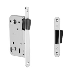 Magneetslot met bijpassende sluitplaat gepolijst nikkel WC