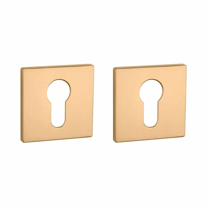 Aprile Prestige cilinderrozetten 52x52x5mm mat goud