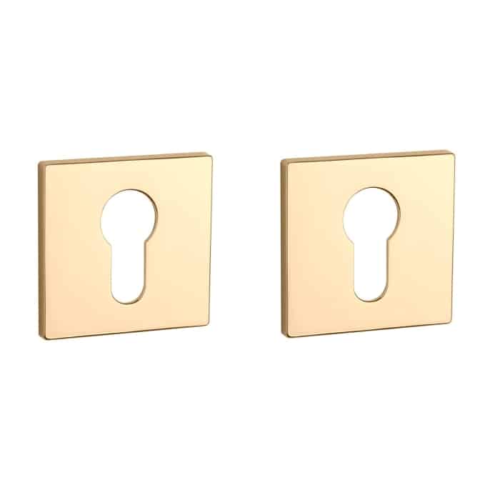 Aprile Prestige cilinderrozetten 52x52x5mm goud gepolijst