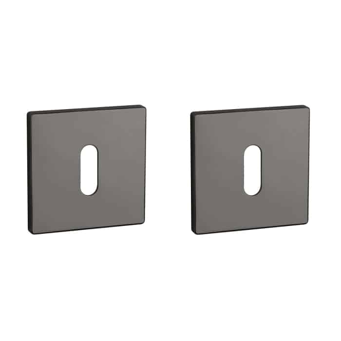 Aprile Prestige sleutelrozetten 52x52x5mm antraciet gepolijst PVD