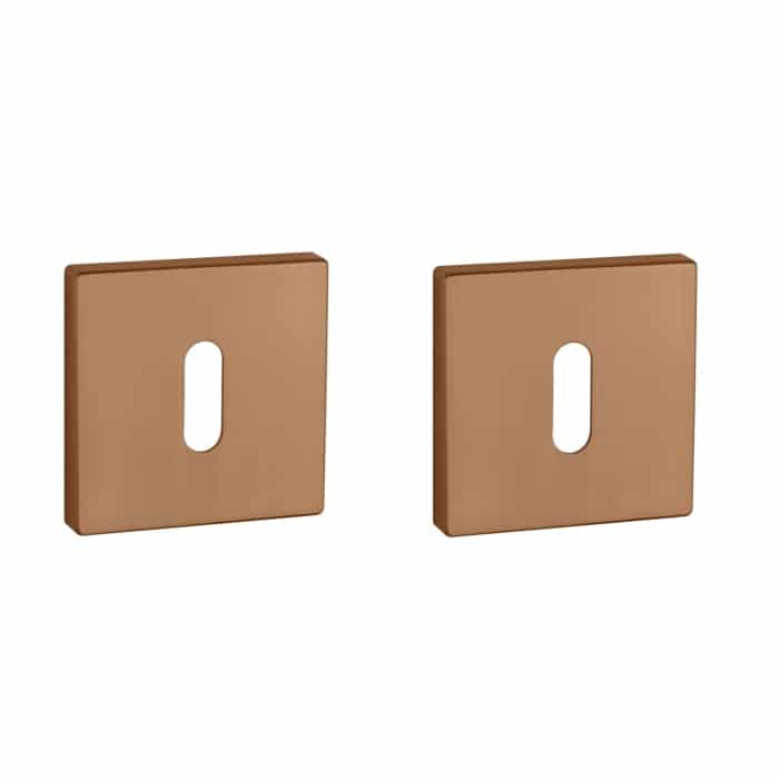 Aprile Premium sleutelrozetten 52x52x7mm mat koper PVD