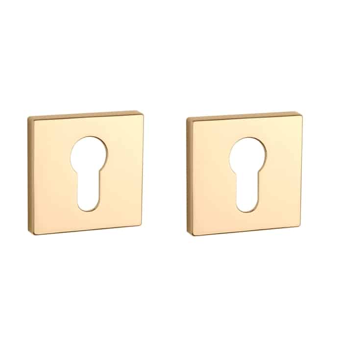 Aprile cilinderrozetten QRT gepolijst goud