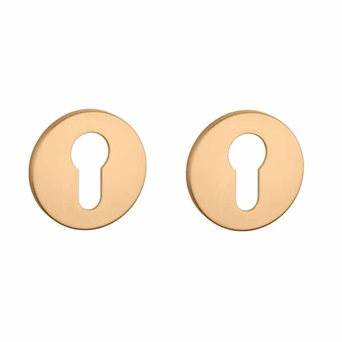 Aprile Prestige cilinderrozetten Ø52x5mm mat goud