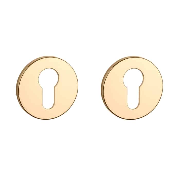 Aprile Prestige cilinderrozetten Ø52x5mm goud gepolijst