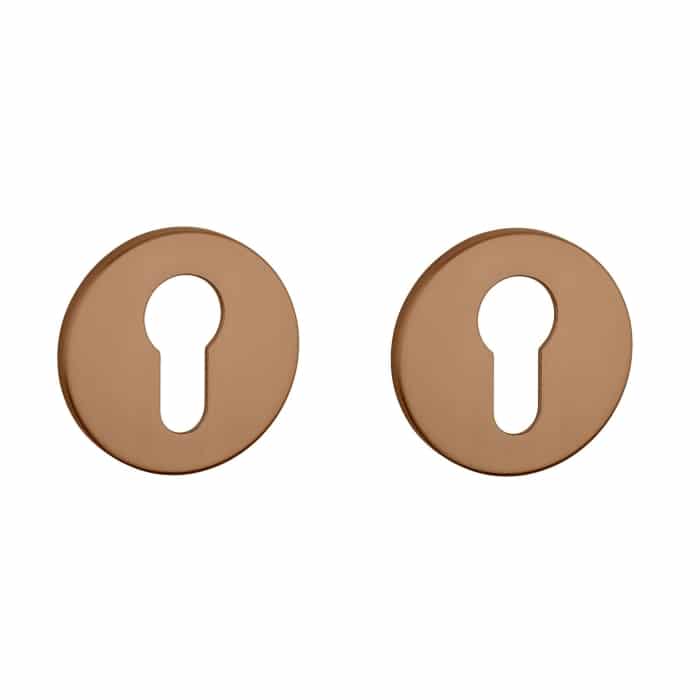 Aprile Prestige cilinderrozetten Ø52x5mm mat koper PVD