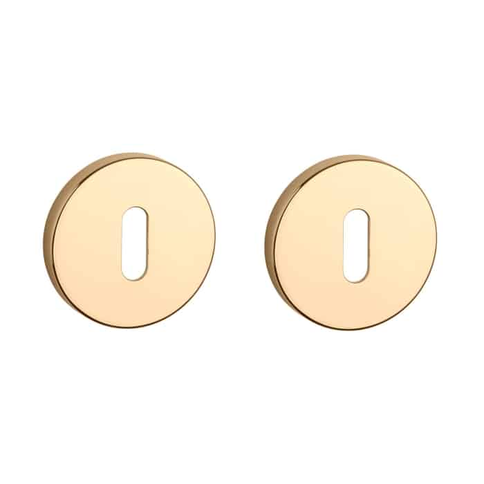 Aprile Comfort sleutelrozetten Ø53x7mm goud gepolijst PVD