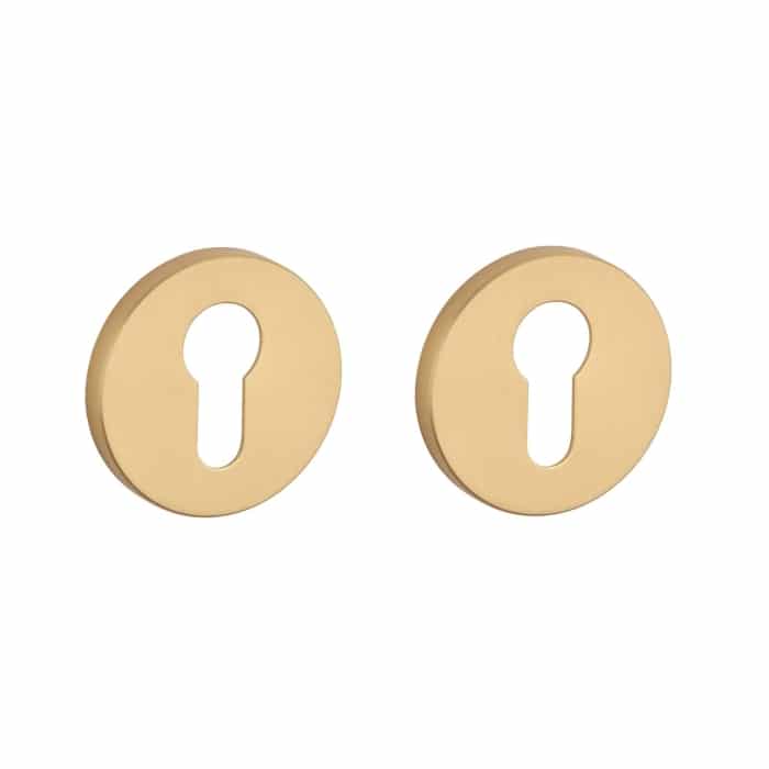 Comfort cilinderrozetten 7mm Ø53mm mat goud