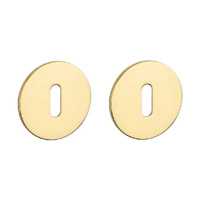 Ronde sleutelplaatjes OVAL 1710 ultra dun 3mm goud gepolijst PVD