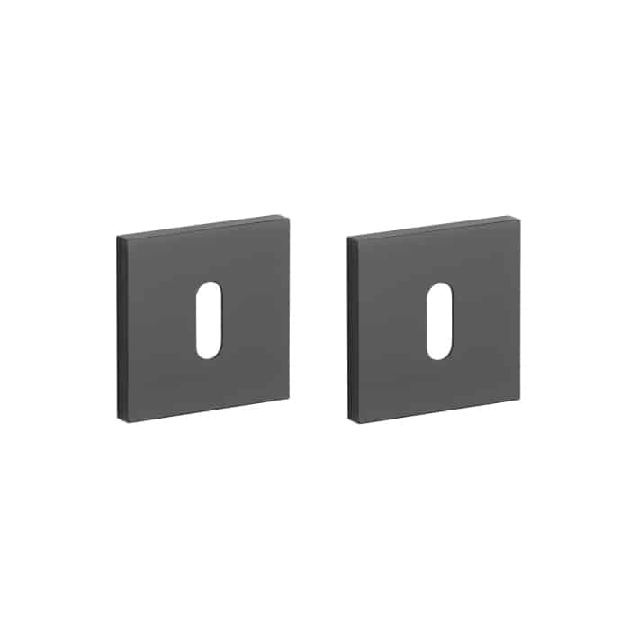 Stile sleutelrozetten 53x53x7mm zwart