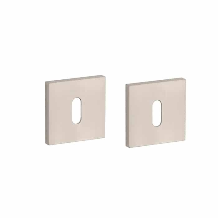 Stile sleutelrozetten 53x53x7mm Nikkel