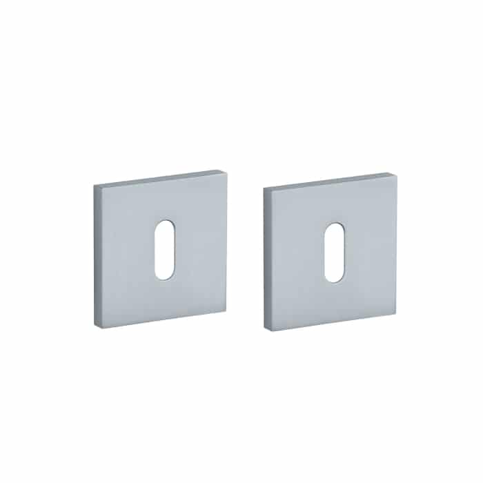 Stile sleutelrozetten 53x53x7mm mat Chroom