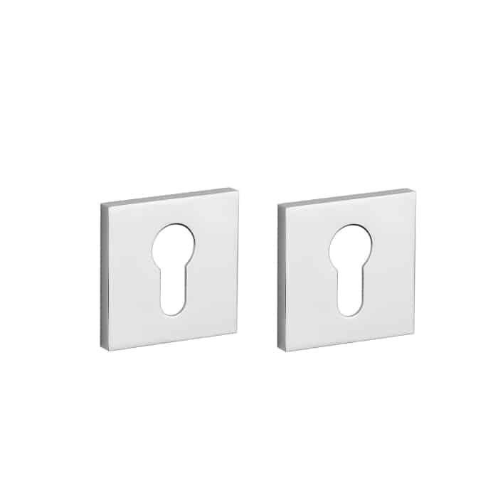 Stile cilinderrozetten 53x53x7mm Chroom gepolijst