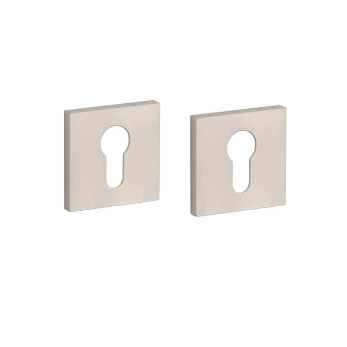 Stile cilinderrozetten 53x53x7mm Nikkel