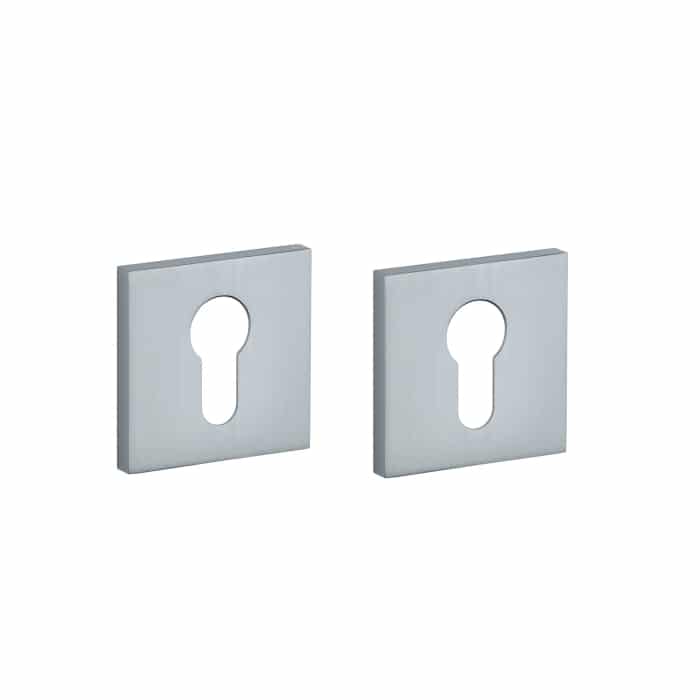 Stile cilinderrozetten 53x53x7mm mat Chroom