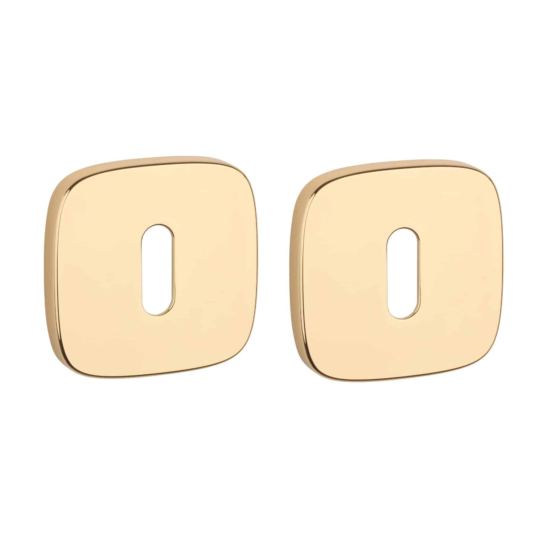 APRILE sleutelrozetten 52x52x7mm afgerond - goud gepolijst