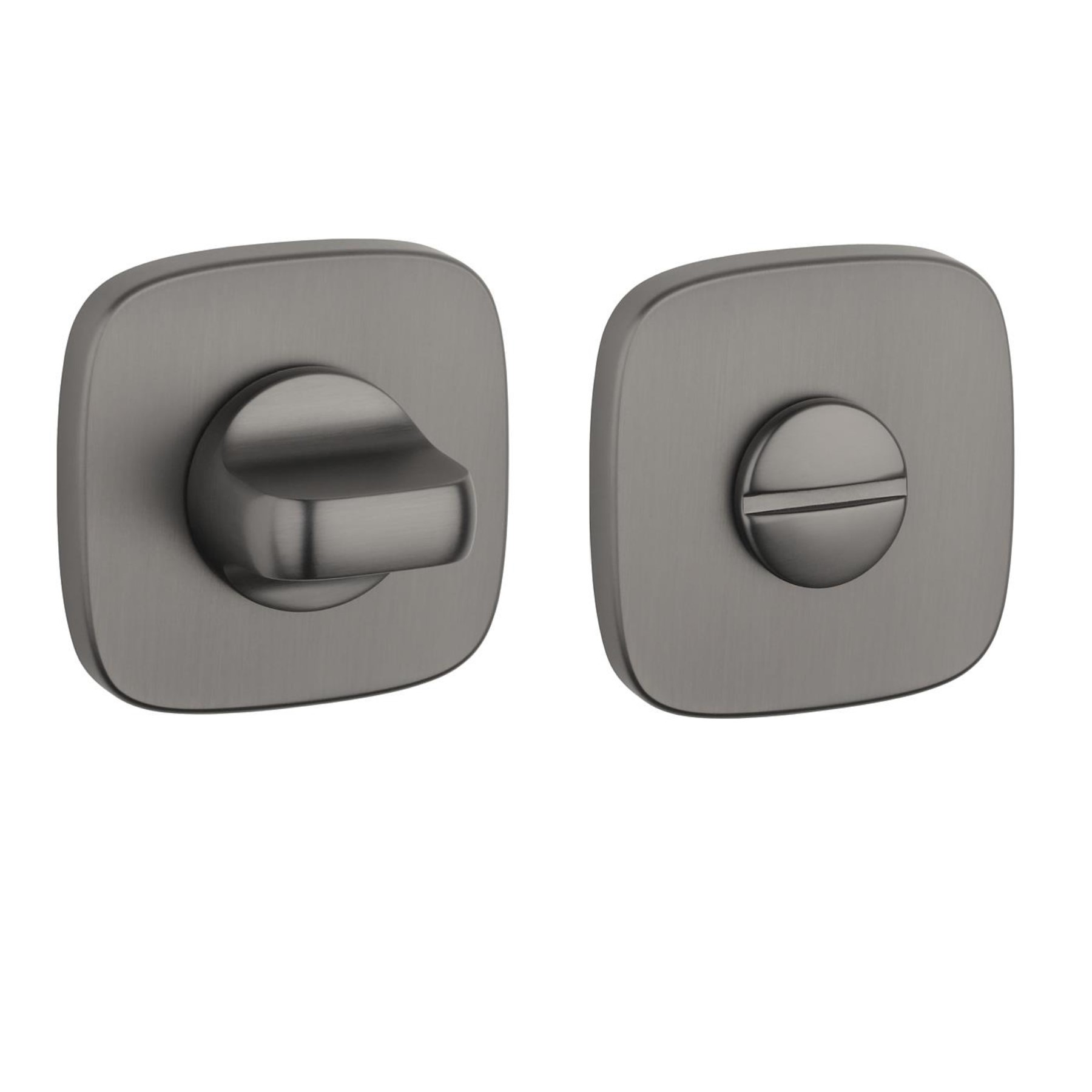 APRILE WC garnituur 52x52x7mm afgerond - Grafiet