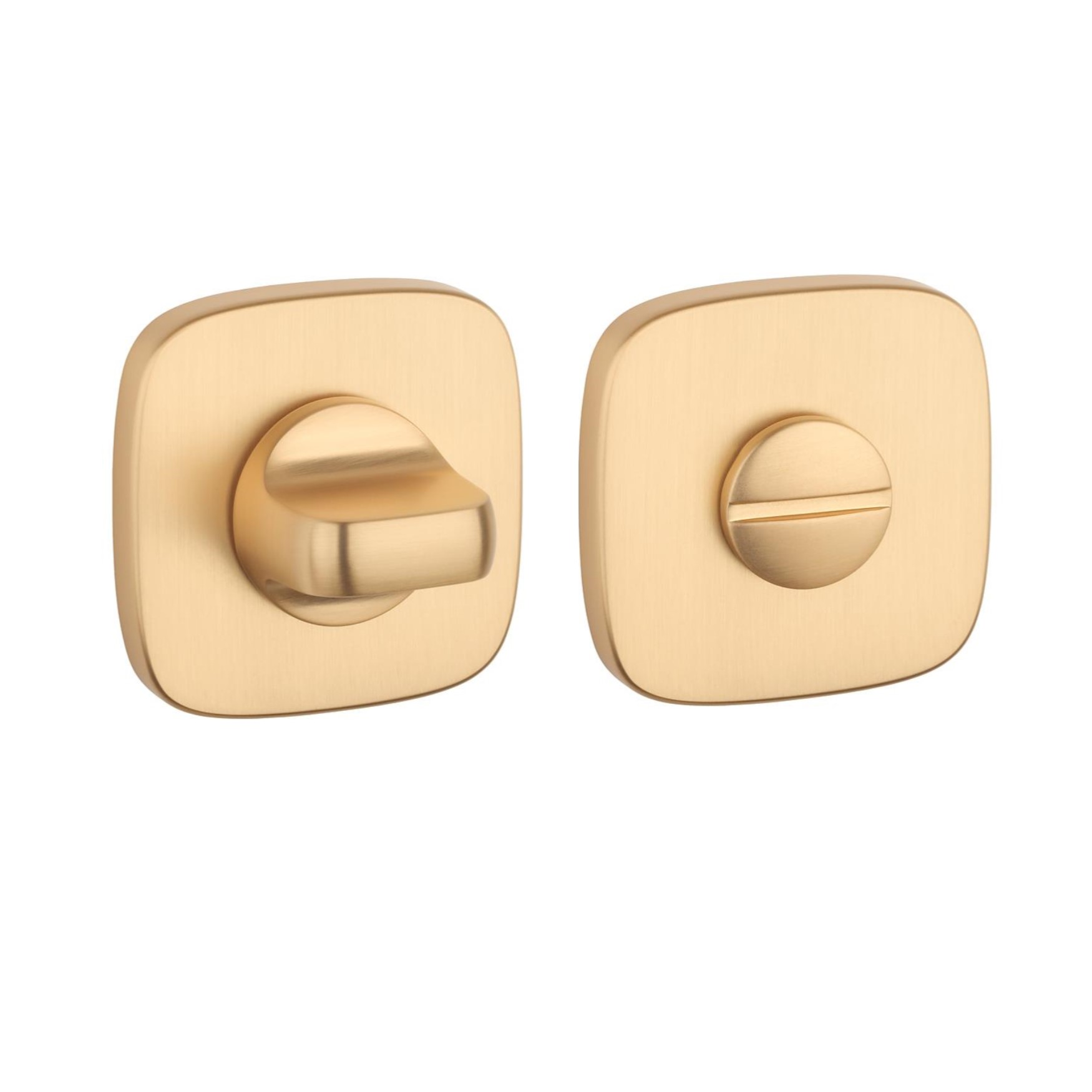 APRILE WC garnituur 52x52x7mm afgerond - mat goud