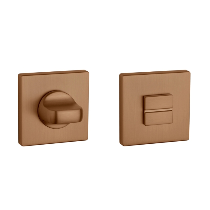 Aprile Premium WC garnituur 52x52x7mm mat koper PVD