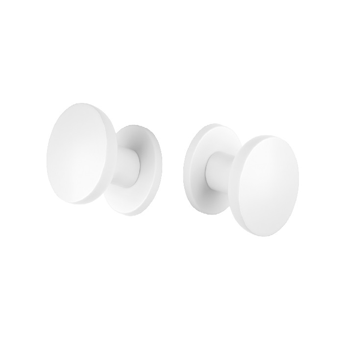 Paar Aprile deurknoppen Ortica mat wit