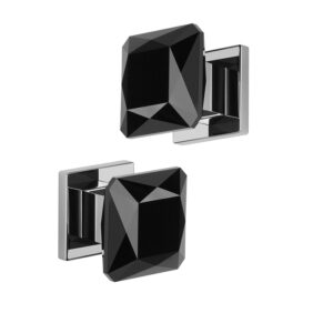 Aprile deurknoppen Quince Chroom-zwart