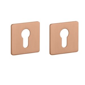 Cilinderplaatjes KVADRAT 1711 ultra dun 3mm koper PVD