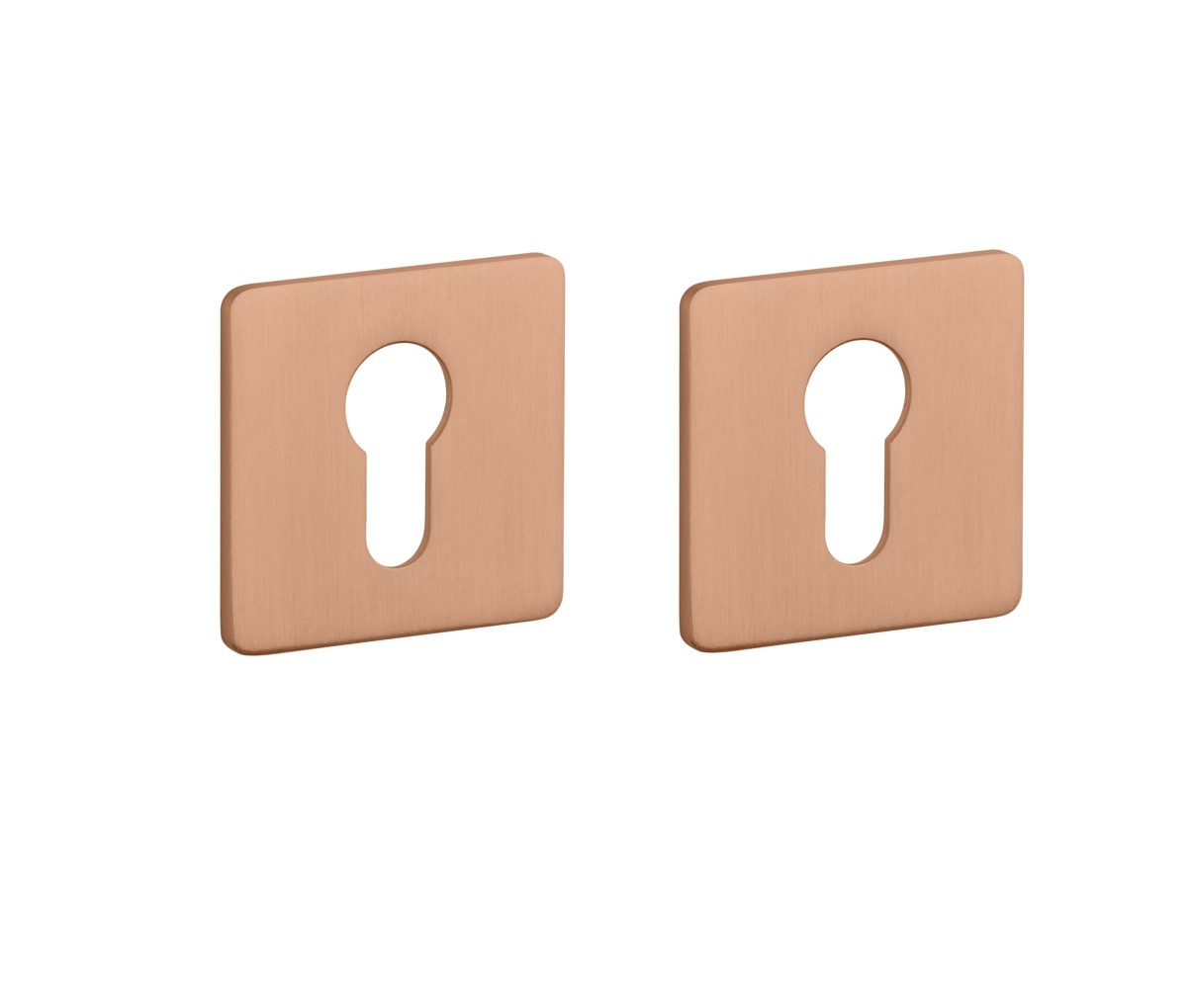 Cilinderplaatjes KVADRAT 1711 ultra dun 3mm koper PVD