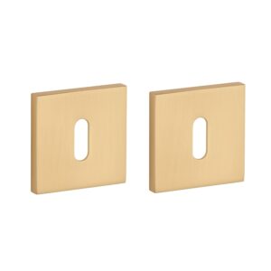 Stile sleutelrozetten 53x53x7mm - mat goud