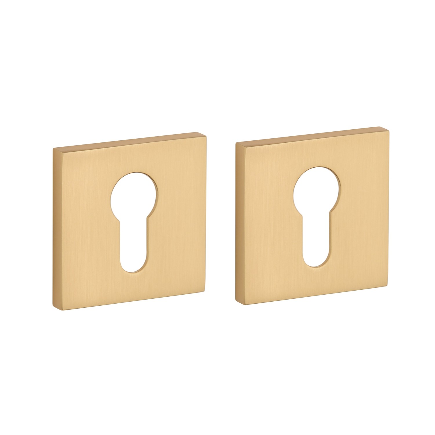 Stile cilinderrozetten 53x53x7mm - mat goud
