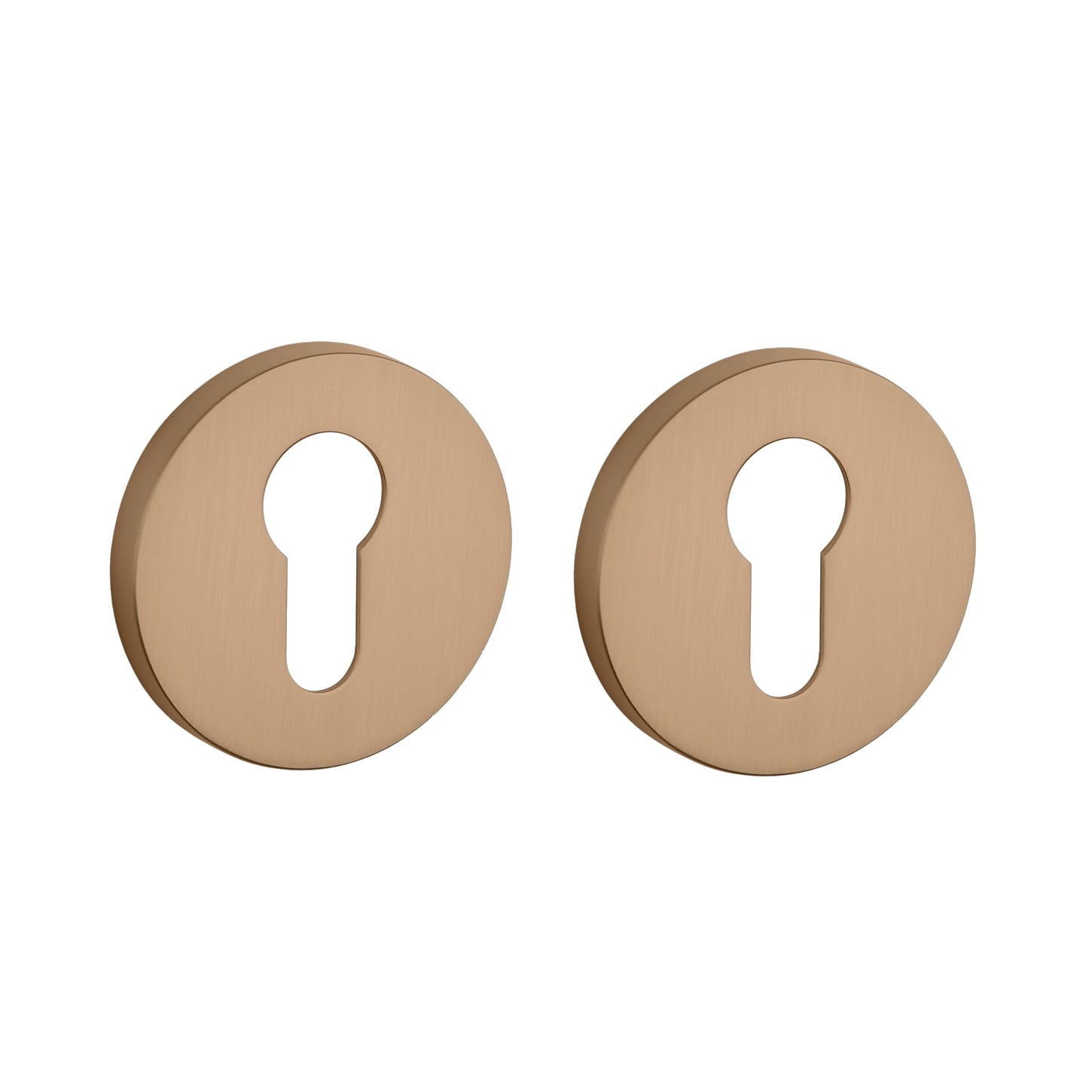 Stile cilinderrozetten Ø53x7mm - licht bruin